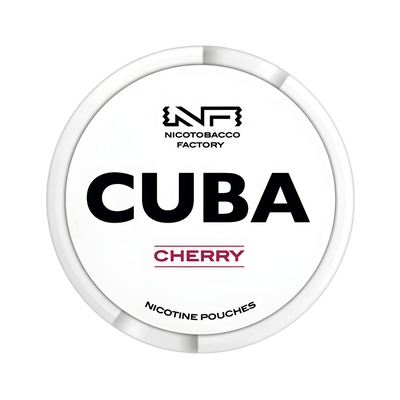 CUBA White Cherry nicotine pouch can – Slim moist, 10.4mg, 20 pouches
