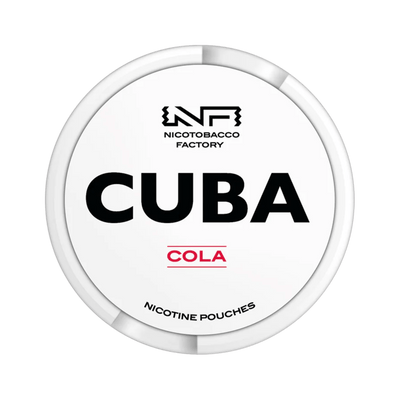 CUBA White Cola nicotine pouch can – Slim moist, 10.4mg, 20 pouches