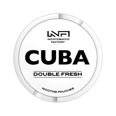 CUBA White Double Fresh nicotine pouch can – Slim moist, 10.4mg, 20 pouches