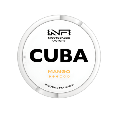 Cuba White Mango nicotine pouch can – Slim moist, 10.4mg, 20 pouches