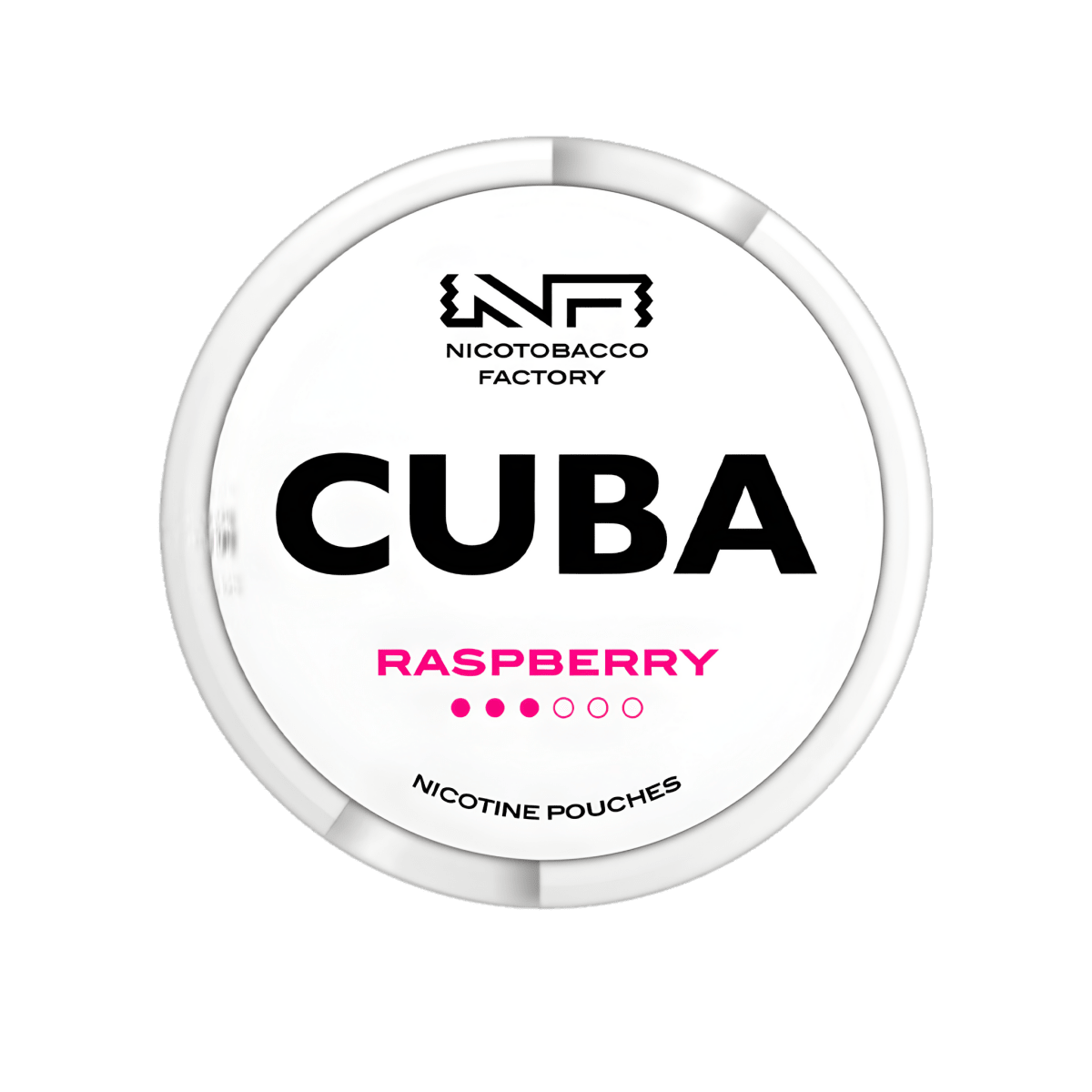Cuba White Raspberry nicotine pouch can – Slim moist, 10.4 mg, 20 pouches