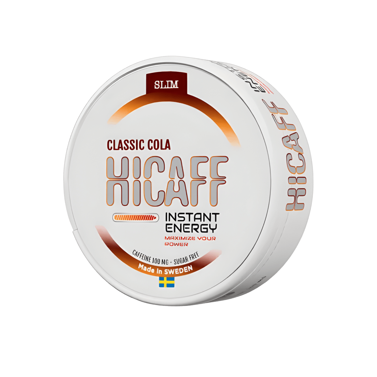 HiCaff Classic Cola nicotine-free pouch can – Slim, 0mg, 20 pouches