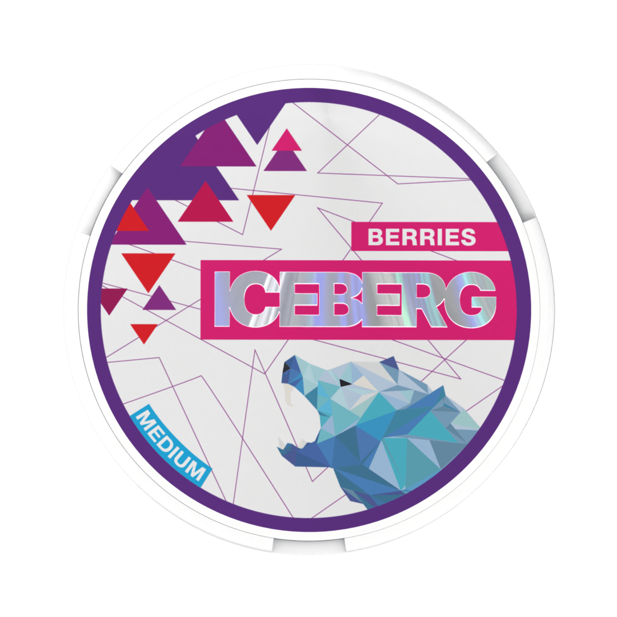 ICEBERG Berries Medium nicotine pouch can – Slim moist, 40mg, 20 pouches