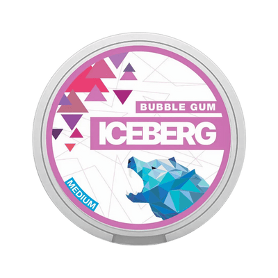 ICEBERG Bubblegum Medium nicotine pouch can – Slim moist, 35mg, 20 pouches
