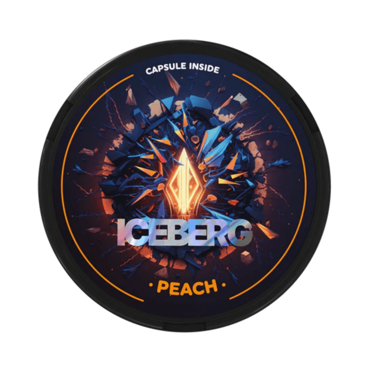 ICEBERG Capsule Peach nicotine pouch can – Slim moist, 40 mg, 20 pouches
