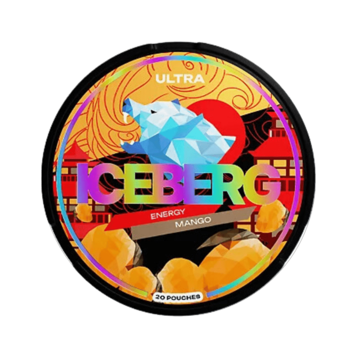 ICEBERG Energy Mango nicotine pouch can – Slim moist, 40mg, 20 pouches