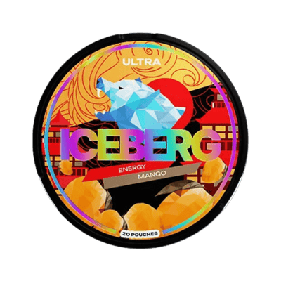 ICEBERG Energy Mango nicotine pouch can – Slim moist, 40mg, 20 pouches