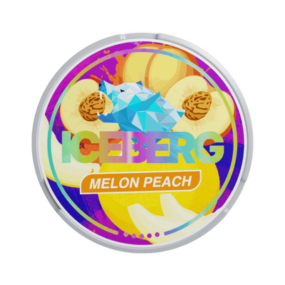 ICEBERG Melon Peach nicotine pouch can – Slim moist, 40 mg, 20 pouches