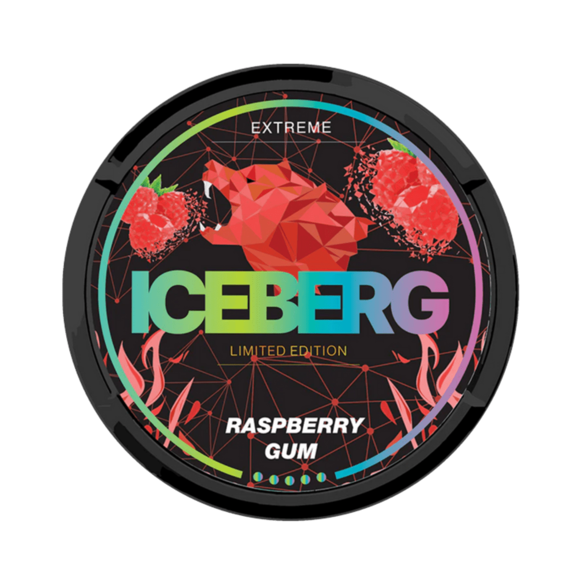 ICEBERG Raspberry Gum nicotine pouch can – Slim moist, 40mg, 20 pouches