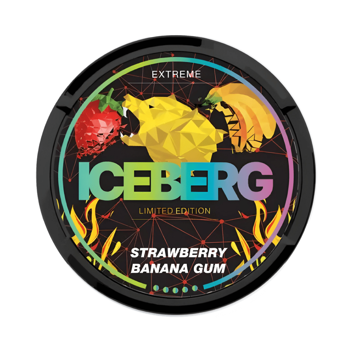 ICEBERG Strawberry Banana Gum nicotine pouch can – Slim moist, 40mg, 20 pouches