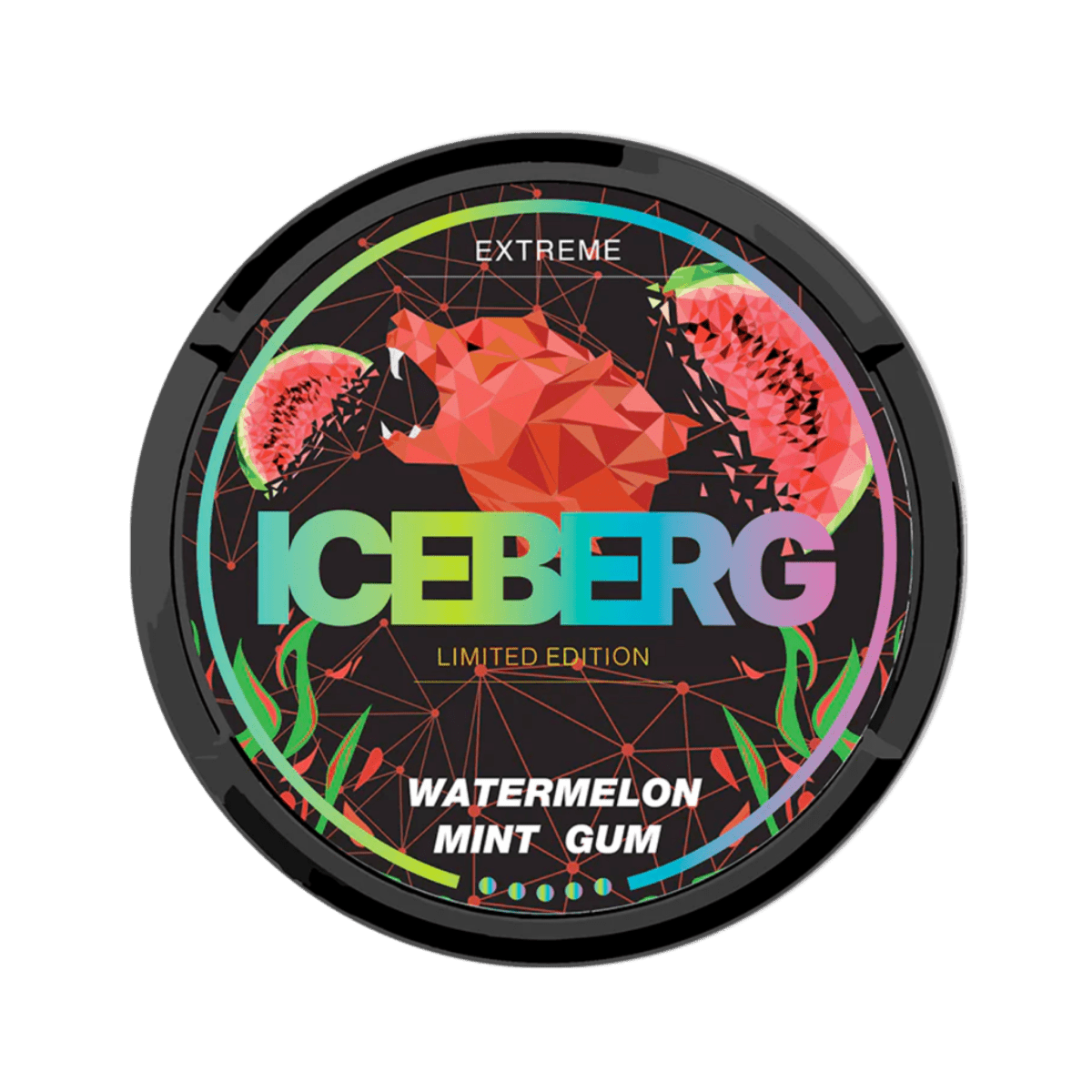 ICEBERG Watermelon Mint Gum nicotine pouch can – Slim moist, 40mg, 20 pouches