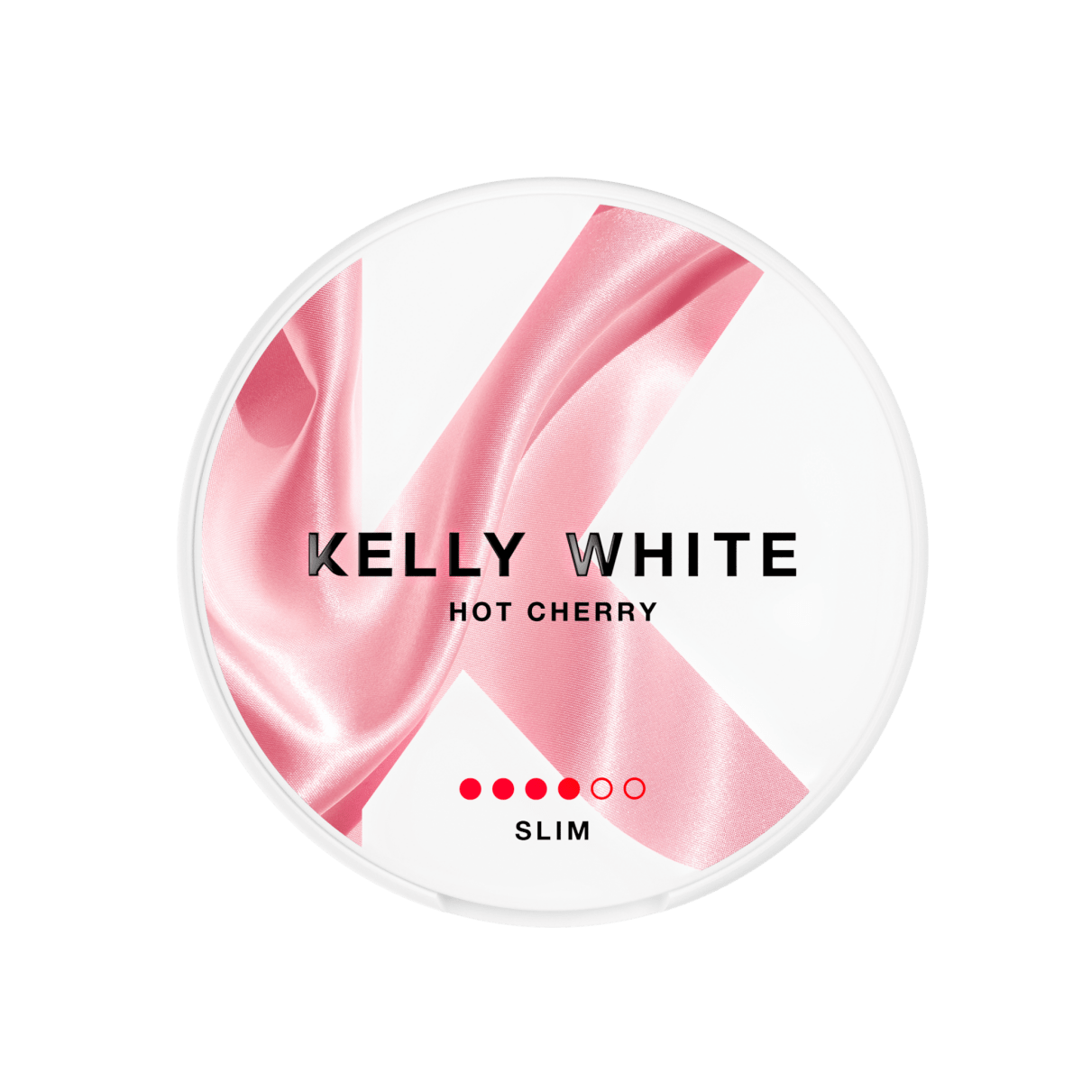 Kelly White Hot Cherry nicotine pouch can – Slim semi-moist, 8mg, 20 pouches