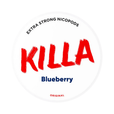 KILLA Blueberry nicotine pouch can – Slim moist, 13.2mg, 20 pouches
