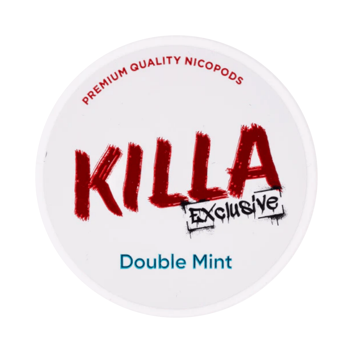 KILLA Exclusive Double Mint nicotine pouch can – Slim moist, 12.8mg, 20 pouches