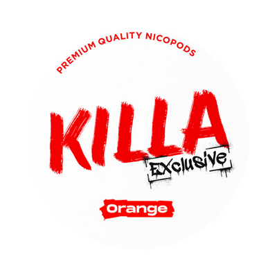 KILLA Exclusive Orange nicotine pouch can – Slim moist, 12.8mg, 20 pouches