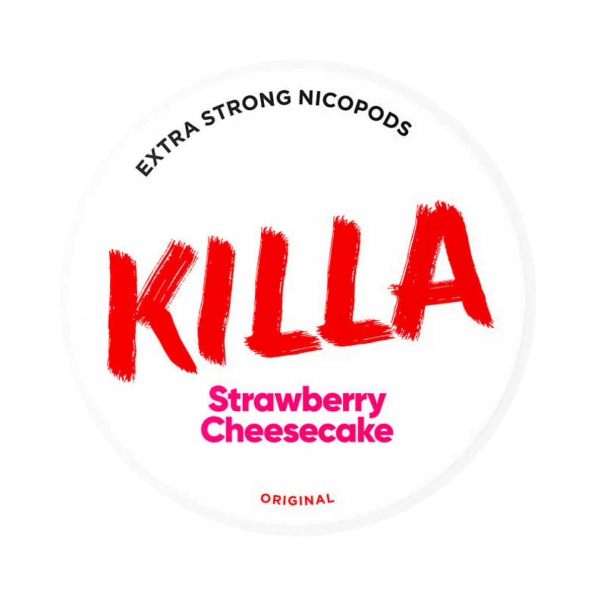 KILLA Strawberry Cheesecake nicotine pouch can – Slim moist, 13.2 mg, 20 pouches