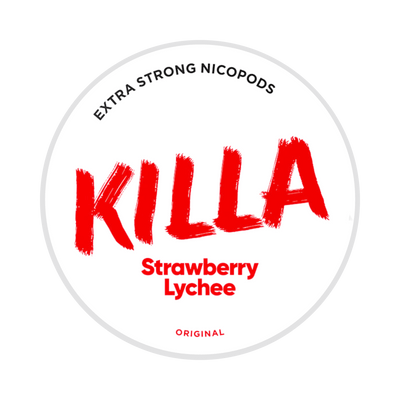 KILLA Strawberry Lychee nicotine pouch can – Slim moist, 13.2 mg, 20 pouches