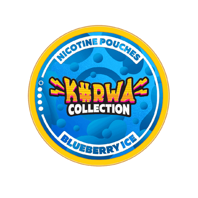 Kurwa Blueberry Ice nicotine pouch can – Slim, 12 mg, 20 pouches