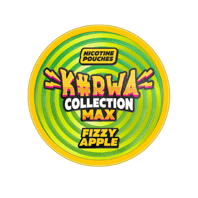 Kurwa Fizzy Apple MAX nicotine pouch can – Slim, 43mg, 20 pouches