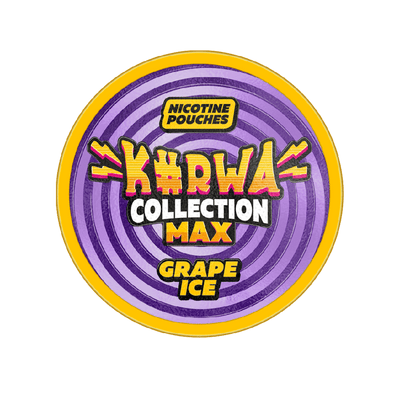 Kurwa Grape Ice MAX nicotine pouch can – Slim, 43mg, 20 pouches