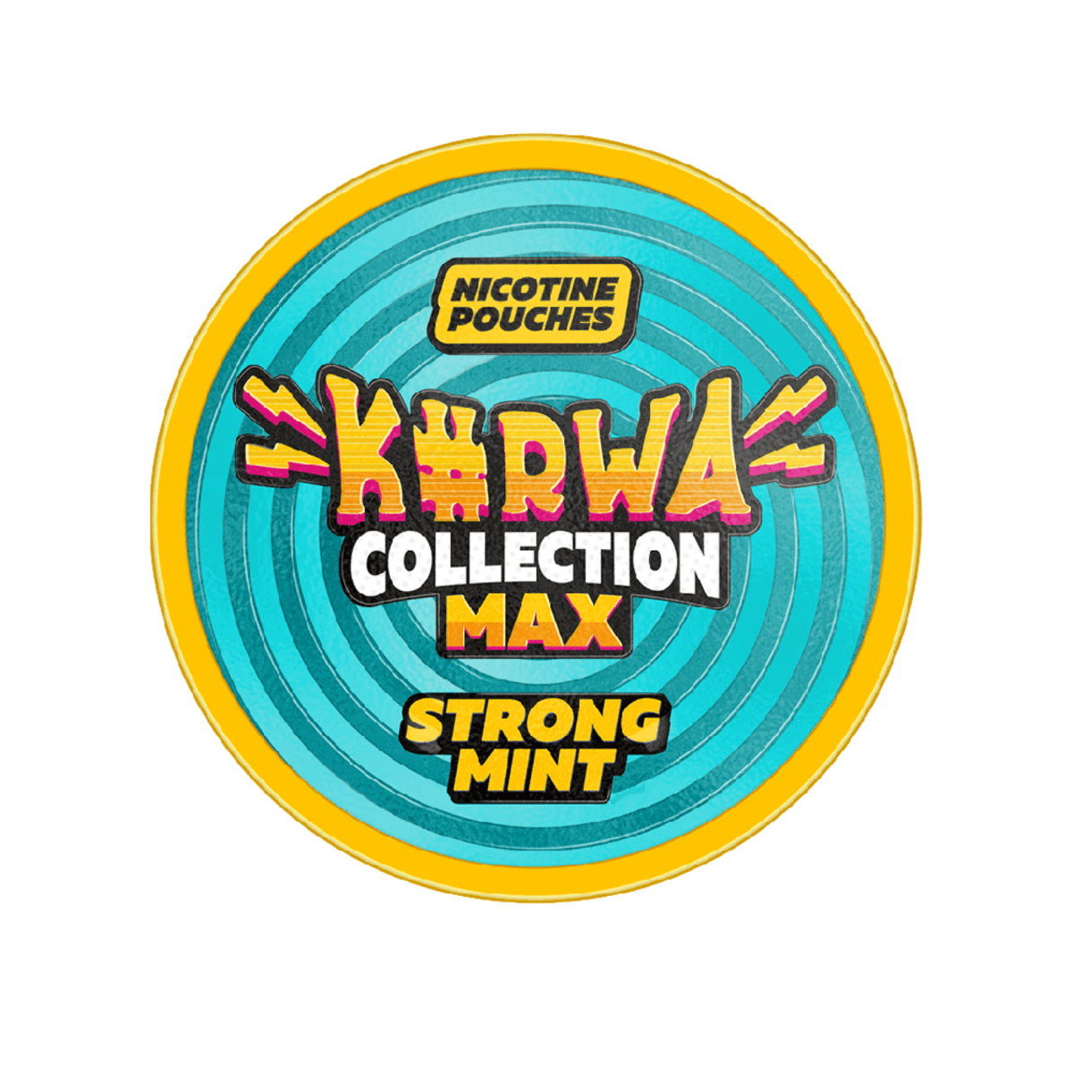 Kurwa Strong Mint MAX nicotine pouch can – Slim, 43 mg, 20 pouches