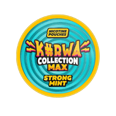 Kurwa Strong Mint MAX nicotine pouch can – Slim, 43 mg, 20 pouches