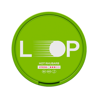 LOOP Hot Rhubarb Strong nicotine pouch can – Slim semi-moist, 15.6 mg, 20 pouches