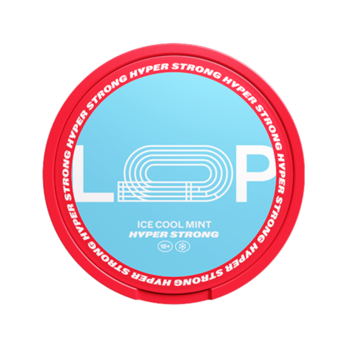 LOOP Ice Cool Mint Hyper Strong nicotine pouch can – Slim semi-moist, 15.6 mg, 20 pouches