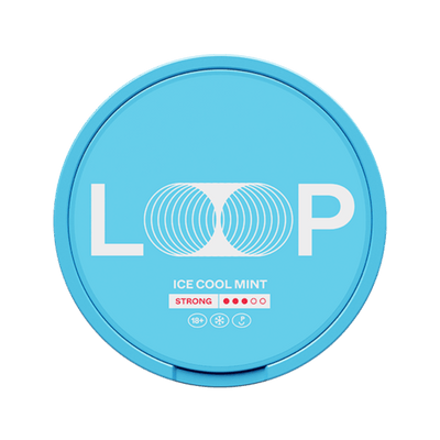 LOOP Ice Cool Mint Strong nicotine pouch can – slim semi-moist, 9.4 mg, 20 pouches