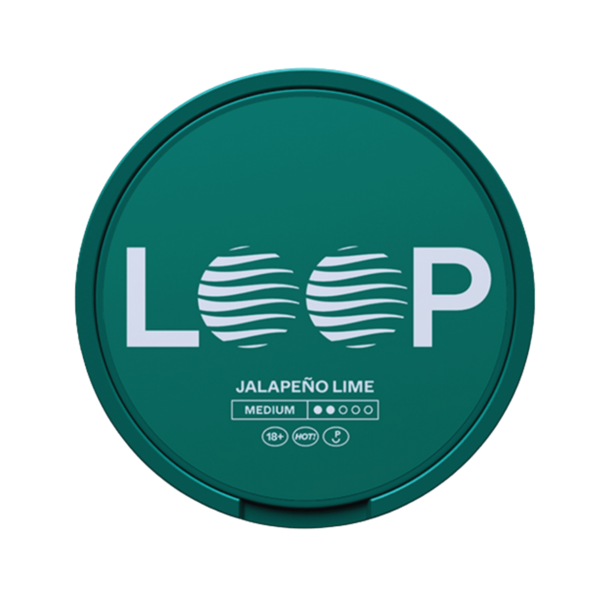 LOOP Jalapeno Lime Medium nicotine pouch can – Slim semi-moist, 6.3mg, 20 pouches