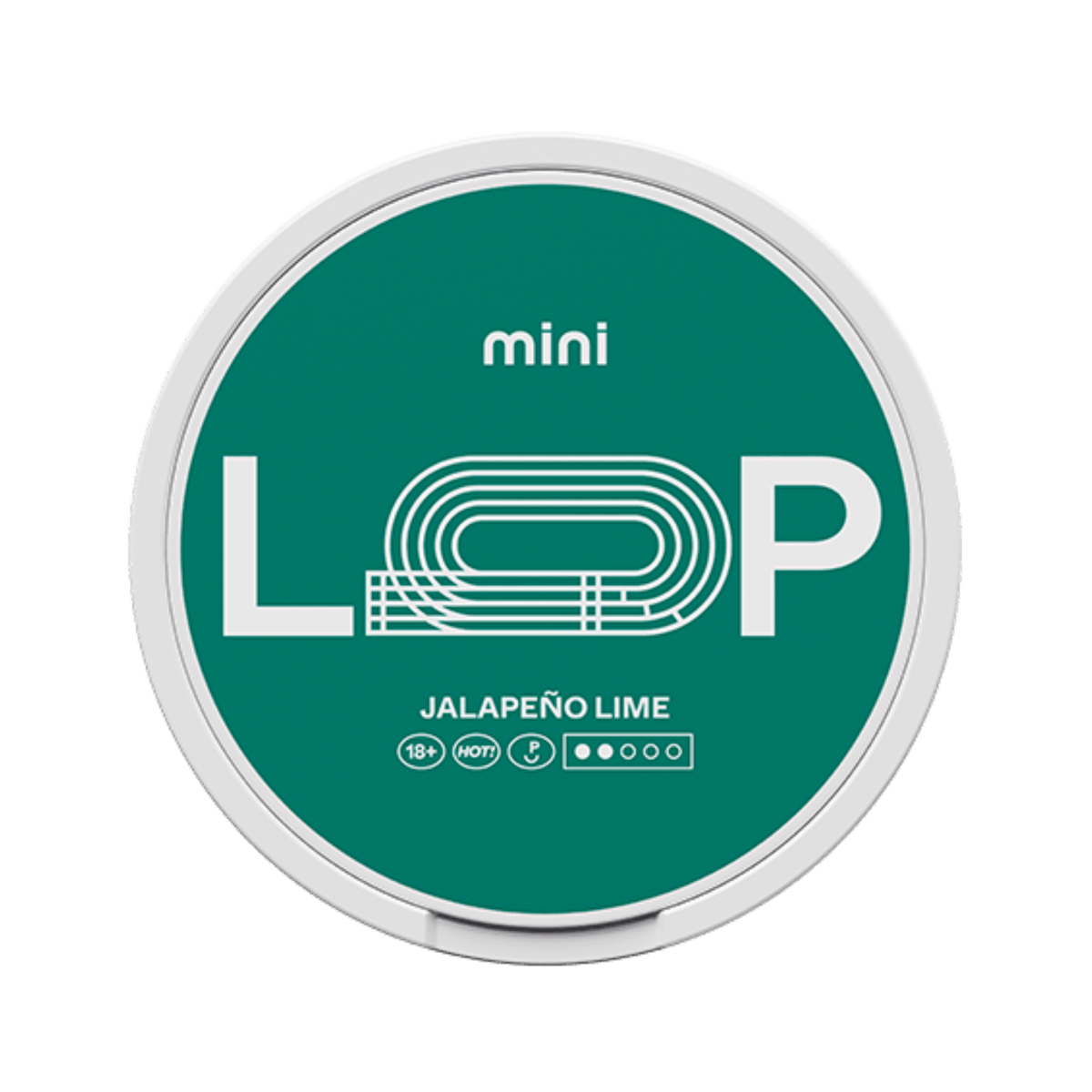 LOOP Jalapeno Lime Mini nicotine pouch can – Mini semi-moist, 6.8mg, 20 pouches