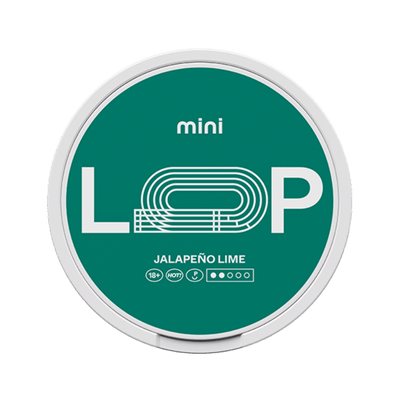 LOOP Jalapeno Lime Mini nicotine pouch can – Mini semi-moist, 6.8mg, 20 pouches