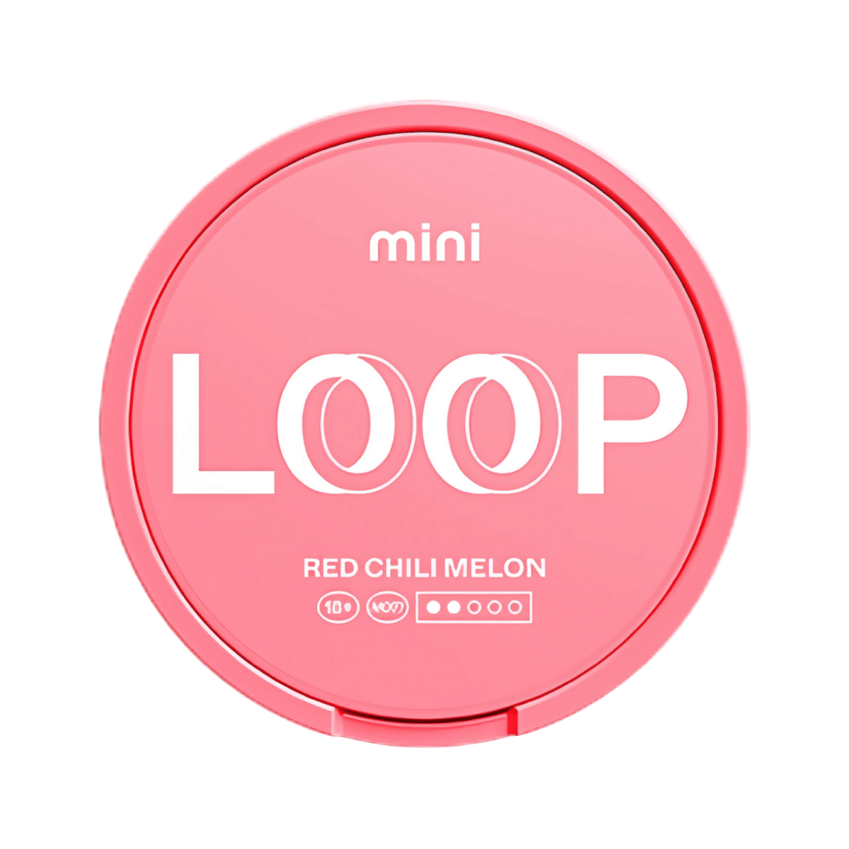 LOOP Red Chili Melon Mini nicotine pouch can – Mini semi-moist, 6.8mg, 20 pouches