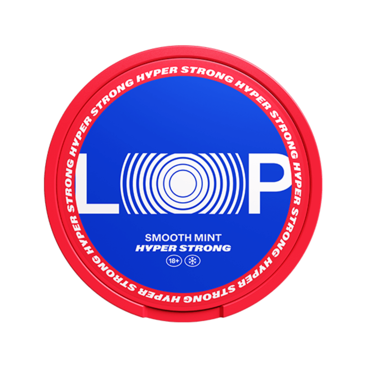LOOP Smooth Mint Hyper Strong nicotine pouch can – Slim semi-moist, 15.6 mg, 20 pouches