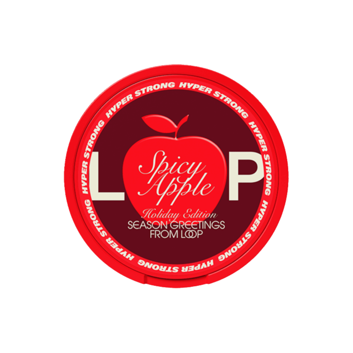 LOOP Spicy Apple Hyper Strong Limited Edition nicotine pouch can – slim semi-moist, 15.6mg, 20 pouches