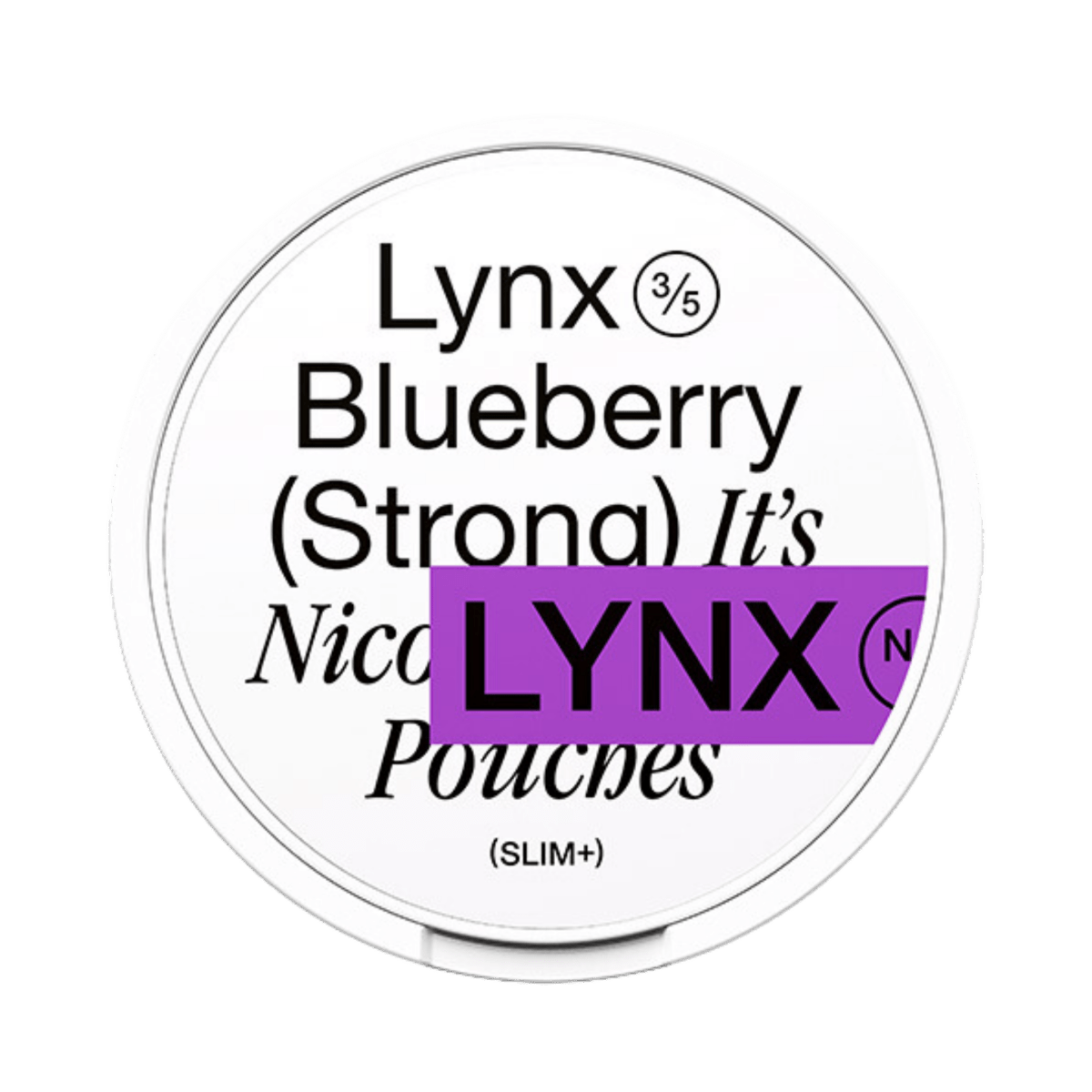 Lynx Blueberry Strong nicotine pouch can – Slim, 10.5 mg, 20 pouches