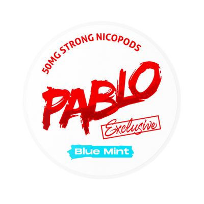 Pablo Exclusive Blue Mint 50mg nicotine pouch can – Slim moist, 30 mg, 20 pouches