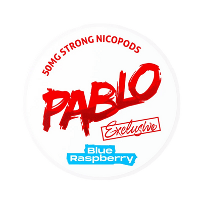 Pablo Exclusive Blue Raspberry 50mg nicotine pouch can – Slim moist, 30mg, 20 pouches