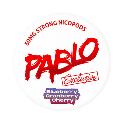 Pablo Exclusive Blueberry Cranberry Cherry 50mg nicotine pouch can – Slim moist, 30mg, 20 pouches