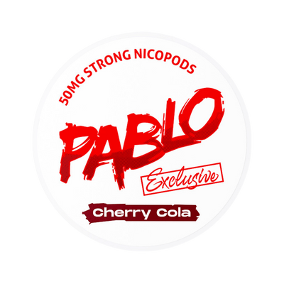 Pablo Exclusive Cherry Cola 50mg nicotine pouch can – Slim moist, 30mg, 20 pouches