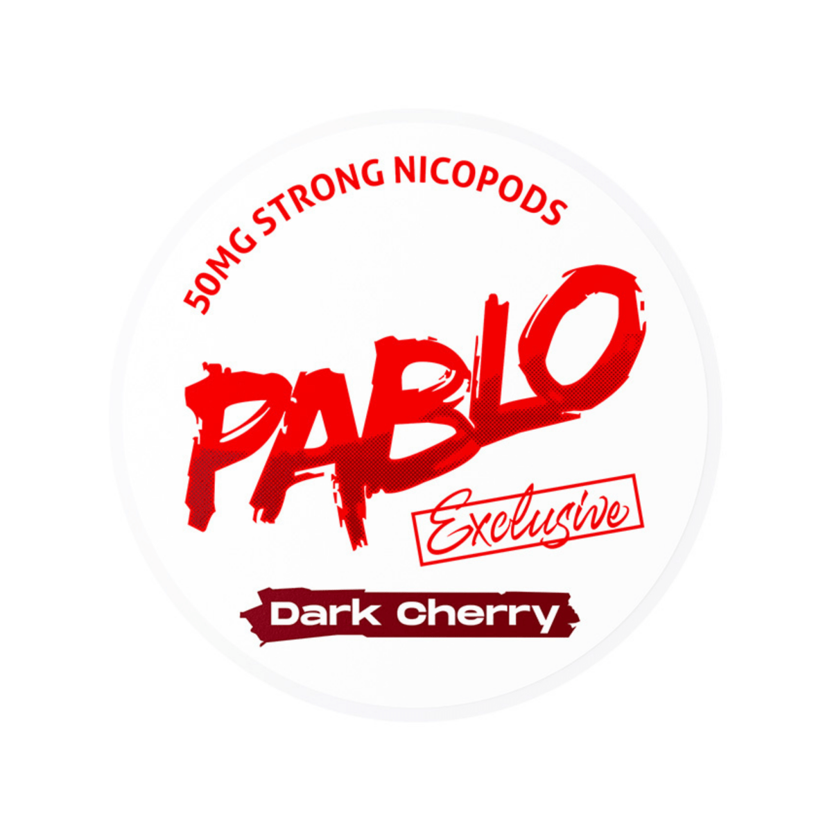 Pablo Exclusive Dark Cherry 50mg nicotine pouch can – Slim moist, 30mg, 20 pouches