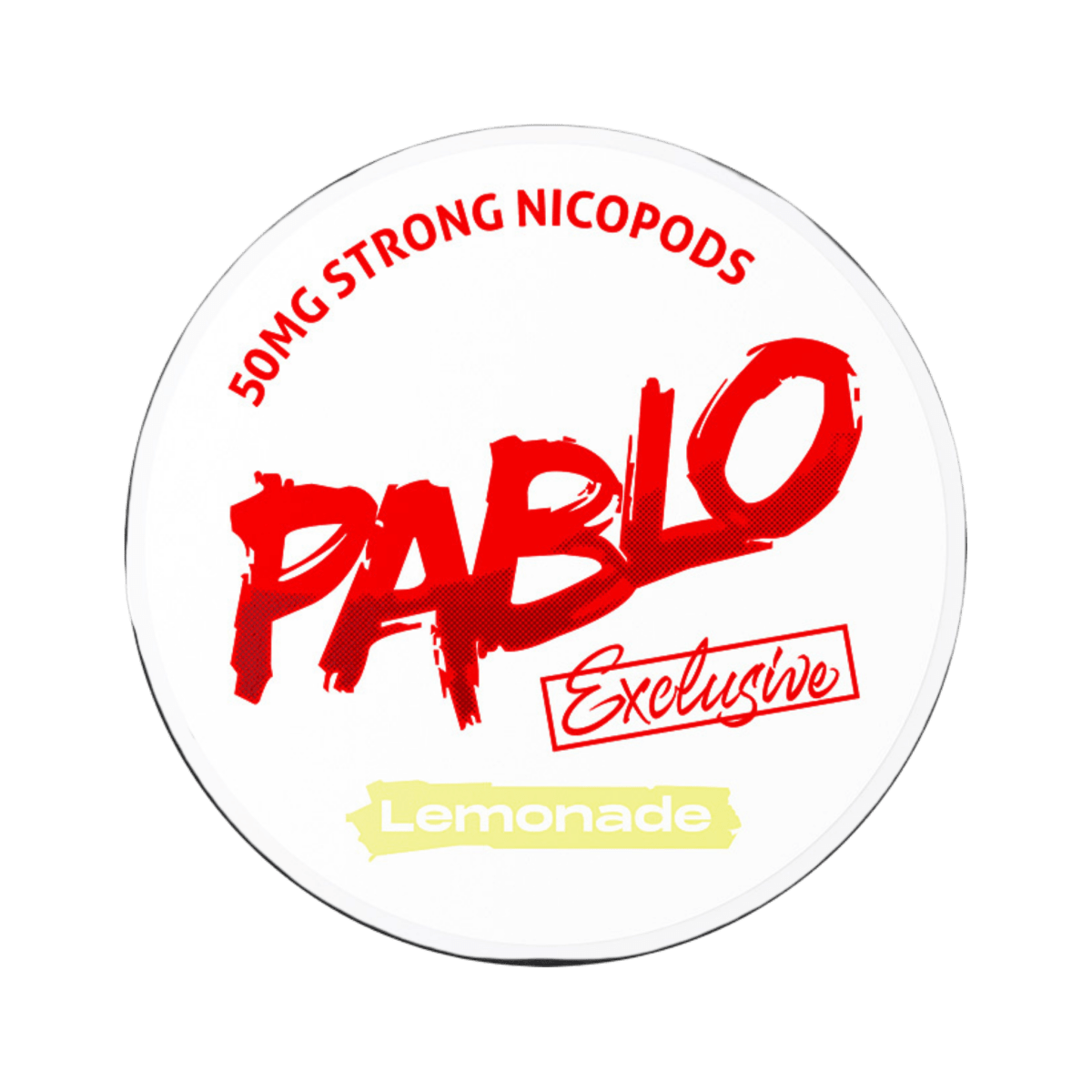 Pablo Exclusive Lemonade 50mg nicotine pouch can – Slim moist, 30 mg, 20 pouches