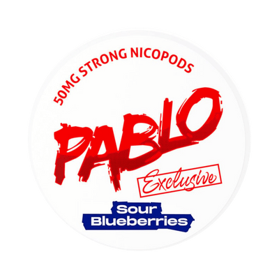 Pablo Exclusive Sour Blueberries 50mg nicotine pouch can – Slim moist, 30 mg, 20 pouches