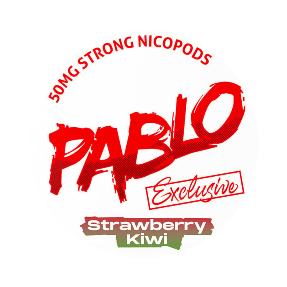 Pablo Exclusive Strawberry Kiwi 50mg nicotine pouch can – Slim moist, 30 mg, 20 pouches