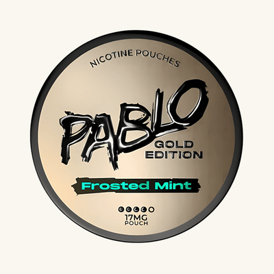 Pablo Gold Edition Frosted Mint nicotine pouch can – Slim moist, 17mg, 20 pouches