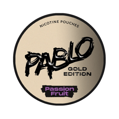 Pablo Gold Edition Passion Fruit nicotine pouch can – Slim moist, 17mg, 20 pouches