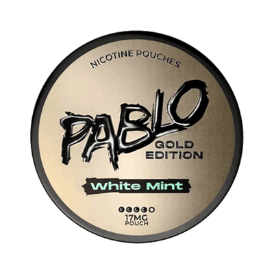 Pablo Gold Edition White Mint nicotine pouch can – Slim moist, 17mg, 20 pouches