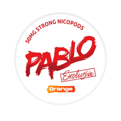 Pablo Exclusive Orange 50mg nicotine pouch can – Slim moist, 30mg, 20 pouches