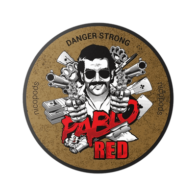 Pablo Red nicotine pouch can – Slim moist, 24mg, 20 pouches