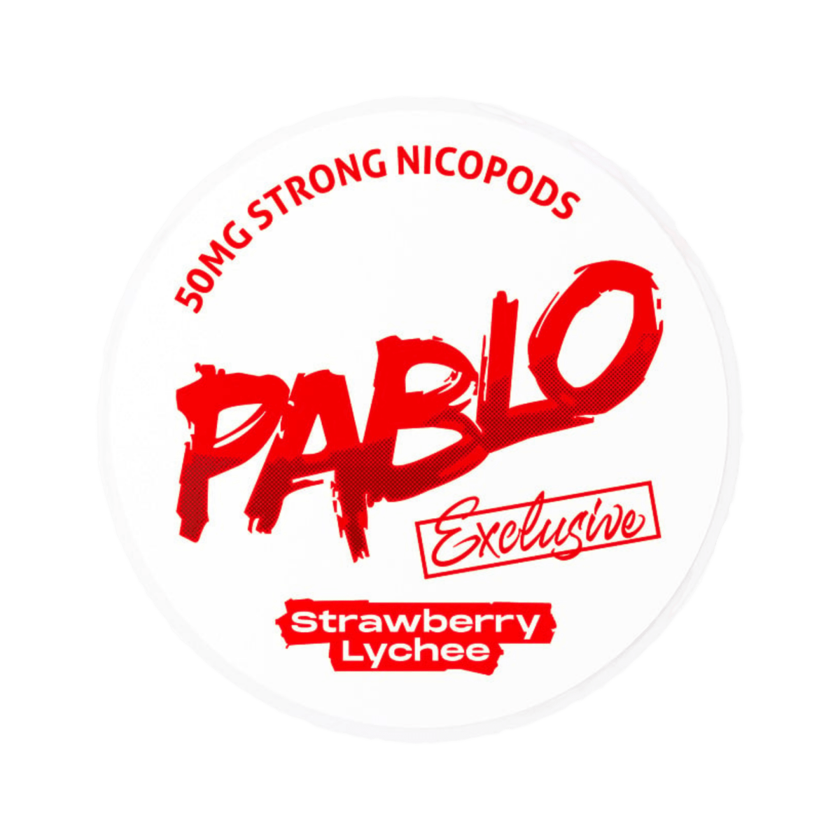 Pablo Exclusive Strawberry Lychee 50mg nicotine pouch can – Slim moist, 30mg, 20 pouches